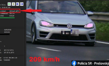 Vodič prekročil rýchlosť o neuveriteľných 119 km/h