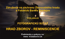Štartuje prvý ročník celoštátnej fotografickej súťaže, ktorá bude zachytávať Zborovský hrad