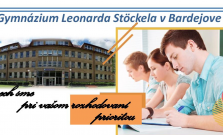Gymnázium Leonarda Stöckela v Bardejove - kvalitné vzdelanie s istou budúcnosťou