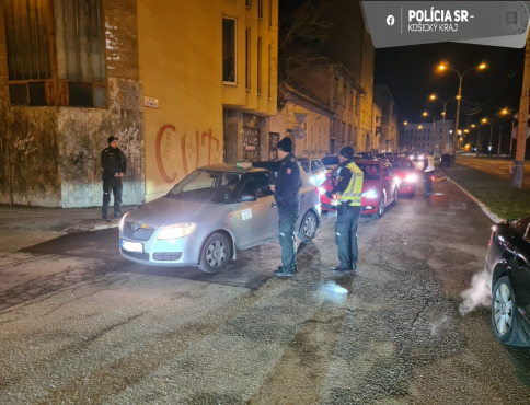 Veľká nočná policajná akcia prebiehala aj v Košickom kraji