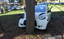 Matka učila šoférovať svoju dcéru - auto skončilo v strome a matka sa ťažko zranila