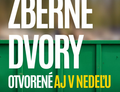 Košičania, upracte zodpovedne: Zberné dvory otvorené mimoriadne aj túto nedeľu