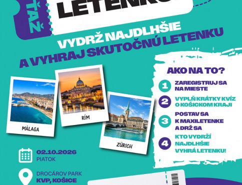 Chyť sa letenky! Vydržíš najdlhšie - poletíš! Letíme z Košíc do Malagy, Ríma alebo Zürichu.