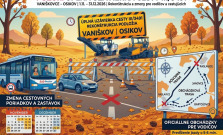 Pozor, vodiči a cestujúci! Cesta medzi Vaniškovcami a Osikovom sa na dva mesiace úplne uzavrie